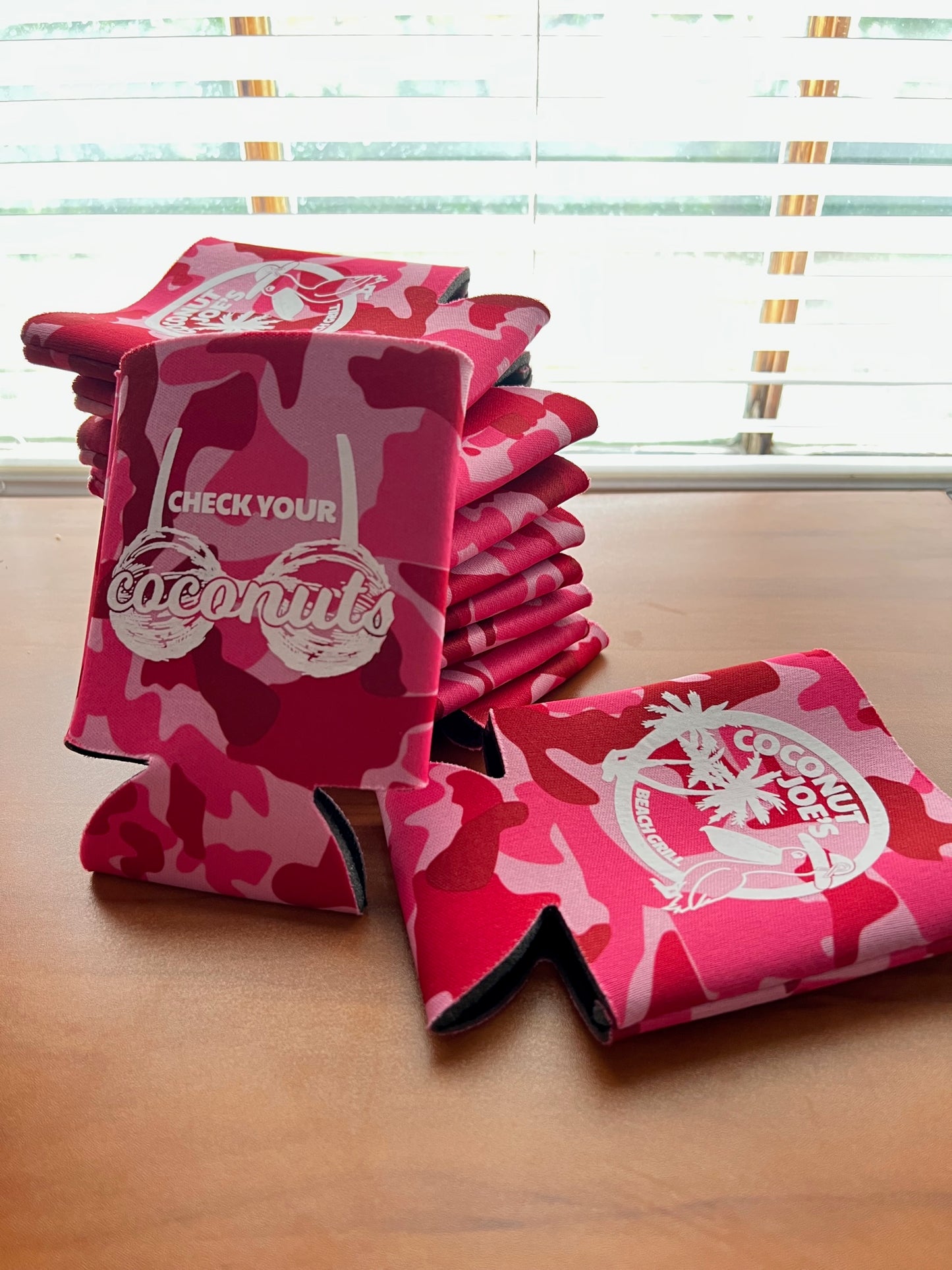 Camo Fight Breast Cancer Koozie