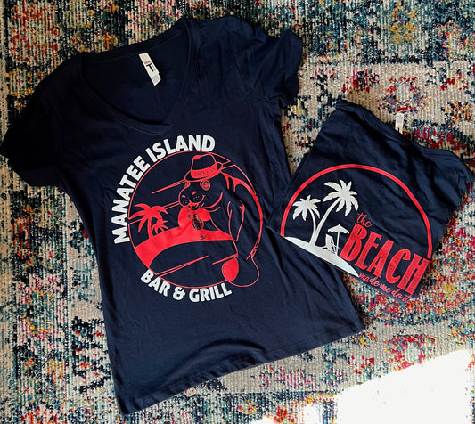 Beach Made Me Do It V-neck Shirt